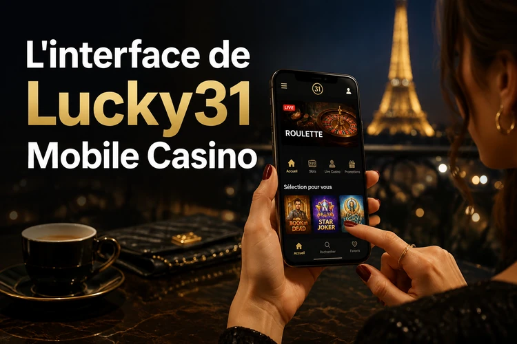 L'interface de Lucky31 Mobile Casino
