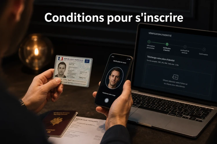 Conditions pour s'inscrire