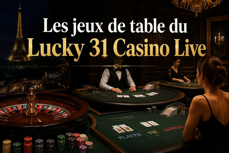 Les jeux de table du Lucky 31 Casino Live