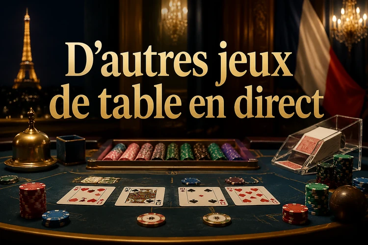 D'autres jeux de table en direct