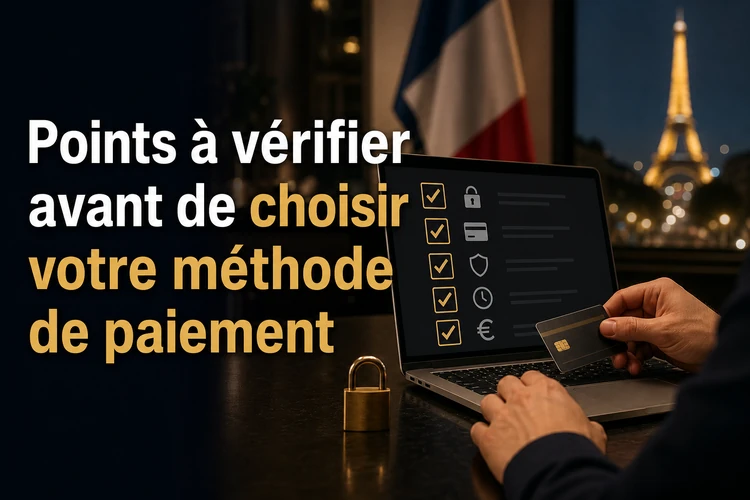 Points à vérifier avant de choisir votre méthode de paiement